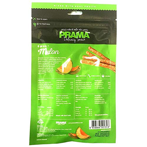 prama sweet melon dog treats, 70gm (pack of 1), all life stages, stick prama sweet melon dog treats, 70gm (pack of 1), all life stages, stick