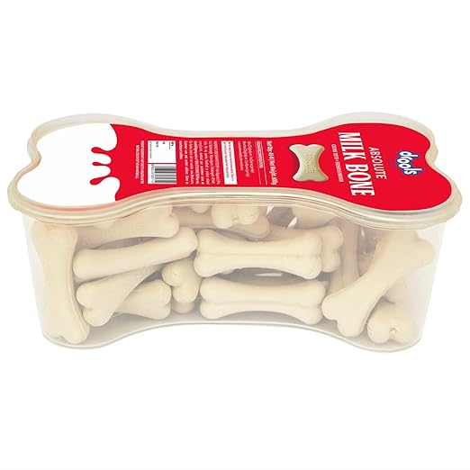 drools absolute dog bone treats, milk flavour 600g 40peices jar, all life stages drools absolute dog bone treats, milk flavour 600g 40peices jar, all life stages