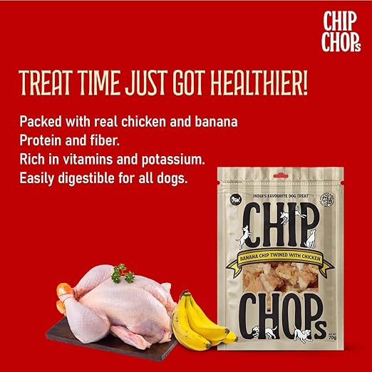 chip chops banana chicken dog treats – high protein natural dog snacks, low fat reward & training treats suitable for all breeds, healthy ingredients, tasty flavour chip chops banana chicken dog treats – high protein natural dog snacks, low fat reward & training treats suitable for all breeds, healthy ingredients, tasty flavour