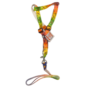 soft printed dog harness set– anti pull, no choke vest for everyday use | 1inch | non padded |
