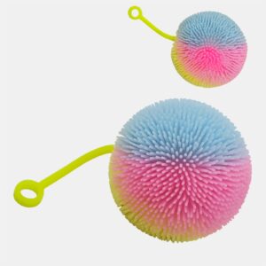 squeeze toy ball, glowing, anti stress hedgehog, for boys' day, blue with light