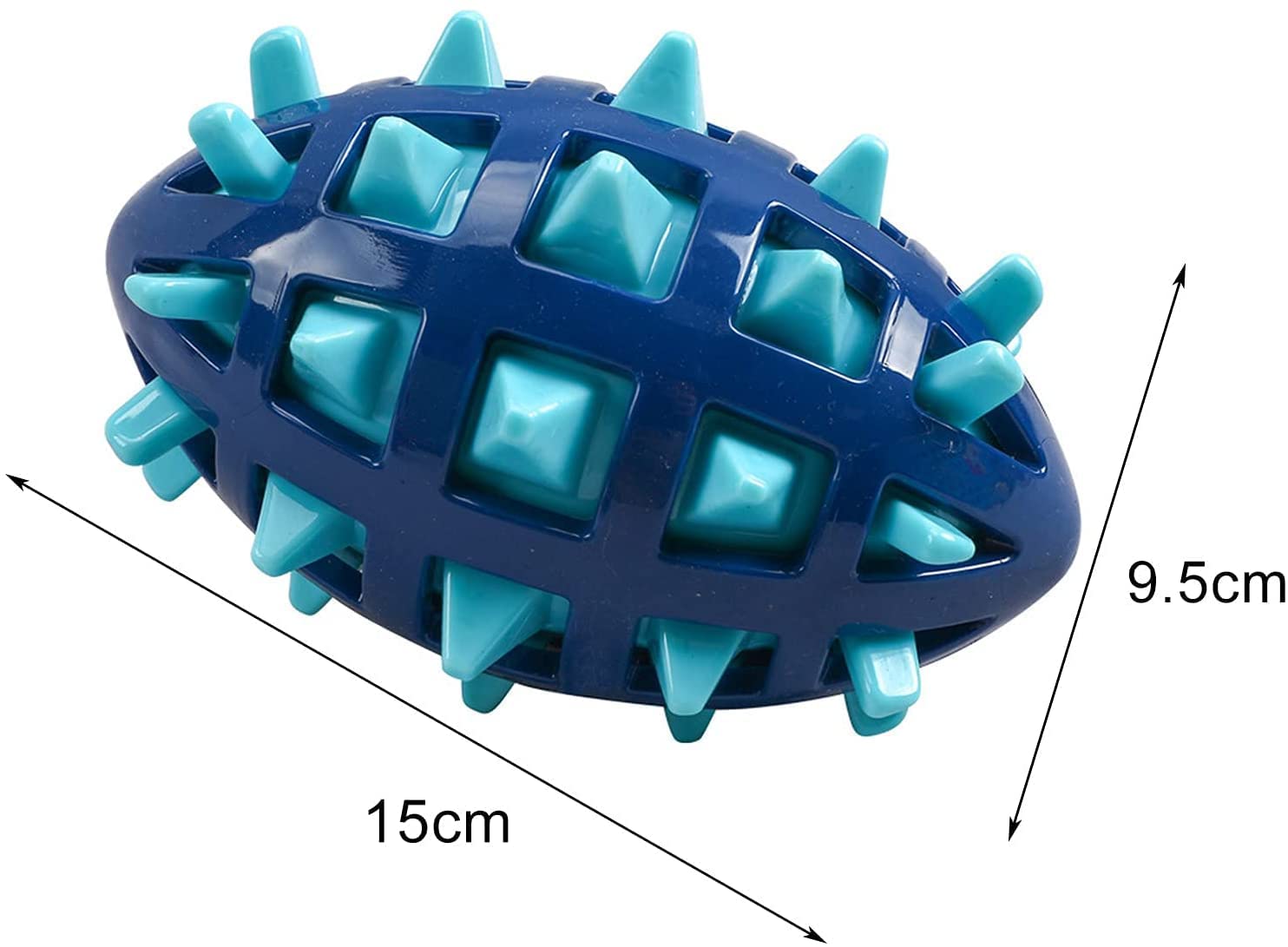 spikey shell rugby toy ball for dogs | rubber squeaky toy ball for dogs | chew toy for dogs | teething toy for puppies (color may vary) spikey shell rugby toy ball for dogs | rubber squeaky toy ball for dogs | chew toy for dogs | teething toy for puppies (color may vary)