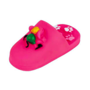 dog lovers squeaky slipper rubber toy for dog(multi color)