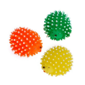 rubber cute colourful hedgehog squeaky toy for puppy/dog/cat/kitten color may vary