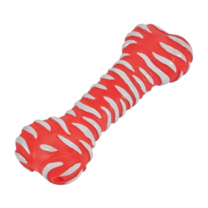 rubber bone shape dog chew toy – durable textured chewing & play toy for dogs