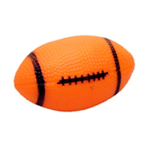 rugby ball shape rubber dog toy – durable chew & fetch toy for dogs
