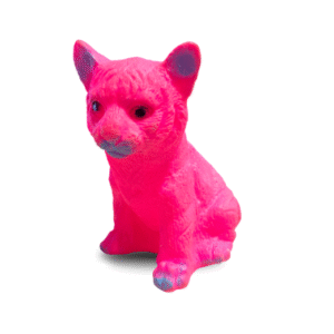 cute puppy shape rubber dog toy – squeaky chew & play toy for dogs