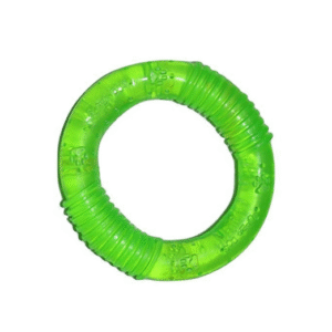 transparent rubber ring dog toy – chew, tug & interactive play ring