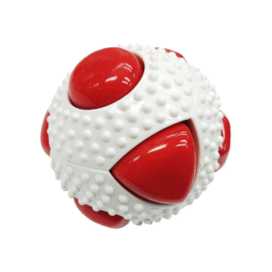 textured rubber dental ball dog toy – chew, fetch & gum care toy