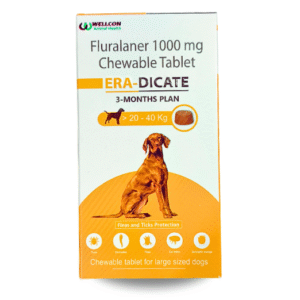 era dicate fluralaner 1000 mg chewable tablet for dogs (20–40 kg) | 3 month flea & tick protection