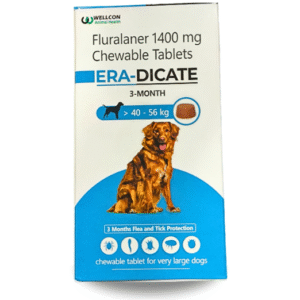 era dicate fluralaner 1400 mg chewable tablet for dogs (40–56 kg) | 3 month flea & tick protection
