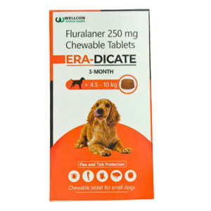 era dicate fluralaner 250 mg chewable tablet for dogs (4.5–10 kg) | 3 month flea & tick protection