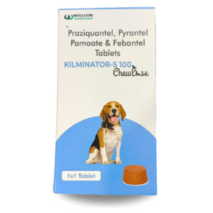 kilminator s 100 chewable deworming tablet for dogs | praziquantel, pyrantel pamoate & febantel