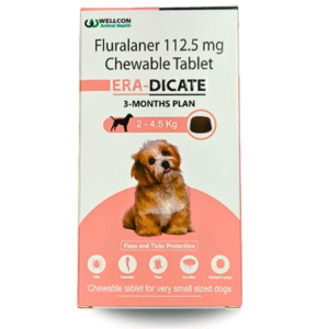 era dicate fluralaner 112.5 mg chewable tablet for dogs (2–4.5 kg) | 3 month flea & tick protection