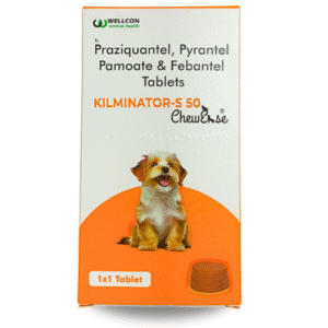 kilminator s 50 chewable deworming tablets for dogs (praziquantel, pyrantel pamoate & febantel)
