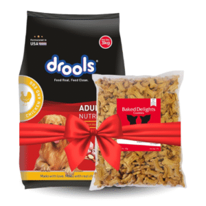 buy !! drools adult dog food 3kg + get baked delights cookies pack absolutely free