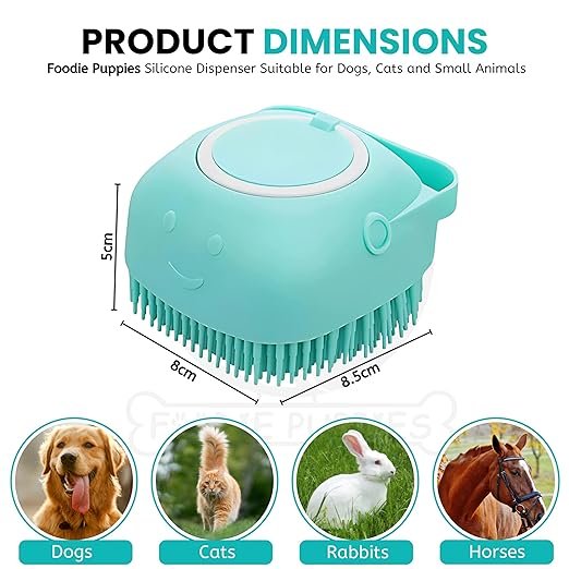 dog bath brush body scrubber shampoo dispenser tick remover (silicone dispenser brush) for shower bathing and shedding soft silicone brushes for pet puppy dogs cat rabbit horse dog bath brush body scrubber shampoo dispenser tick remover (silicone dispenser brush) for shower bathing and shedding soft silicone brushes for pet puppy dogs cat rabbit horse